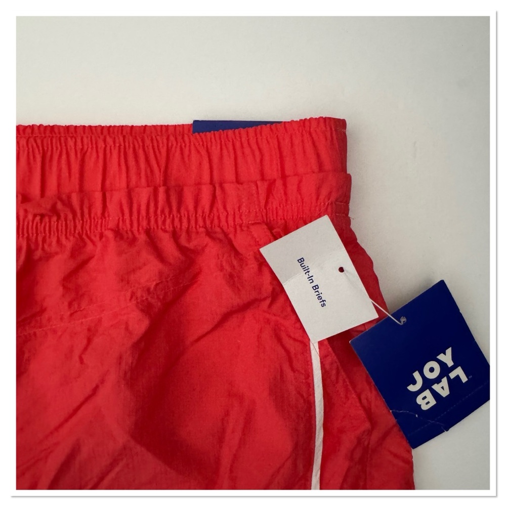 JoyLab Women's Woven Mid-Rise Athletic Shorts - Coral - Picture 4 of 5